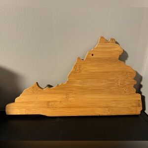 Virginia Shaped Bamboo Cutting Board